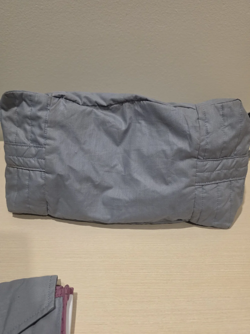 VTG 1985 Fisher Price Quilted Diaper Bag Set Slate Gray Burgundy Heart